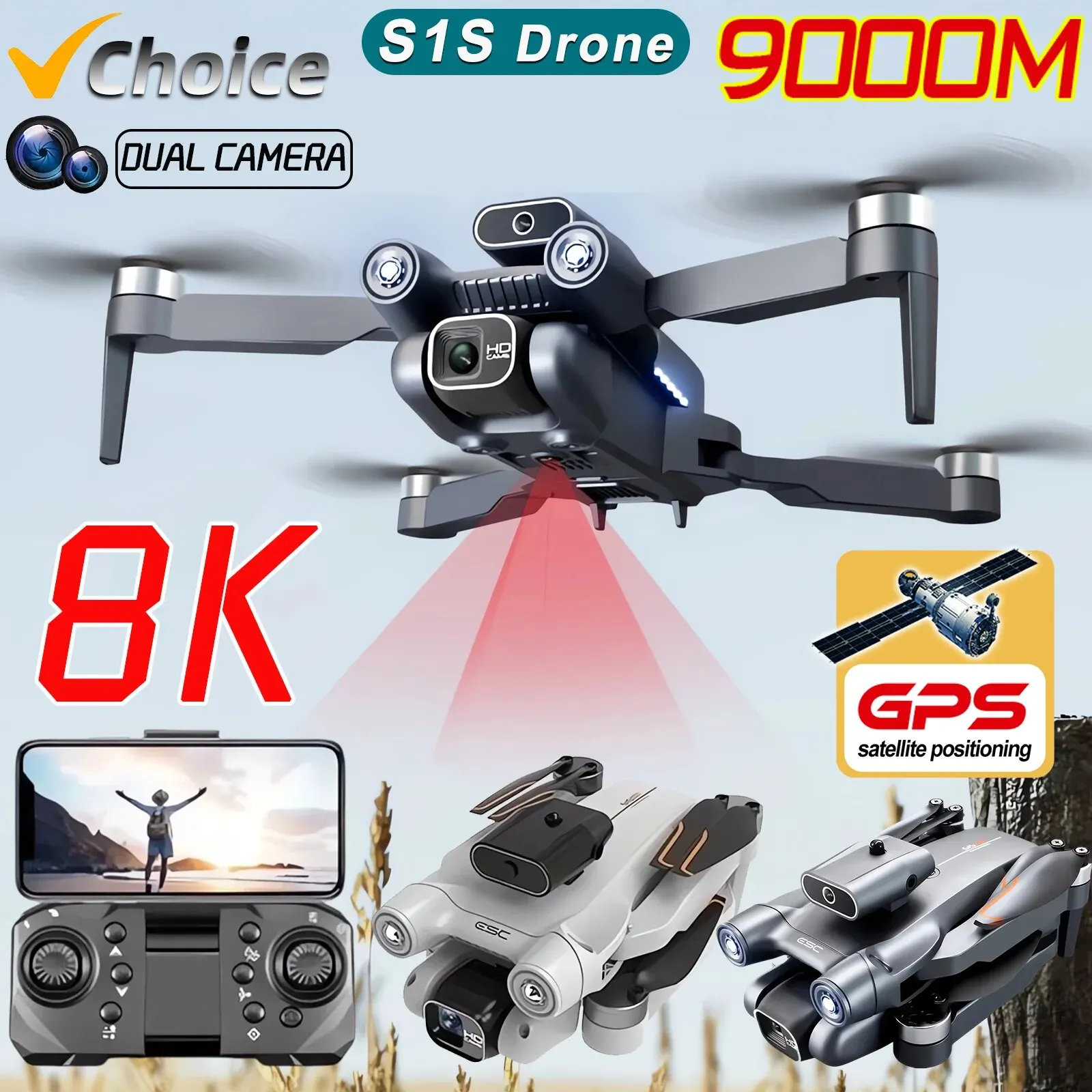 Drone Camera Mount - S1S Drone kamera GPS 5G 8K
