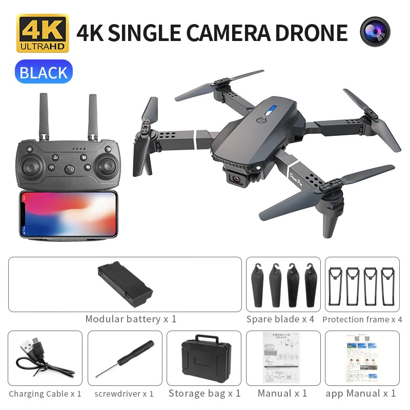 Drone Camera Lens - E88 Pro Drone Lipat Cerdas Mendukung
