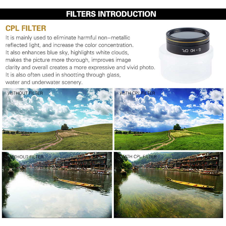 Filter Drone untuk Phantom 4 P - Drone Camera Filter ulasan dan harga