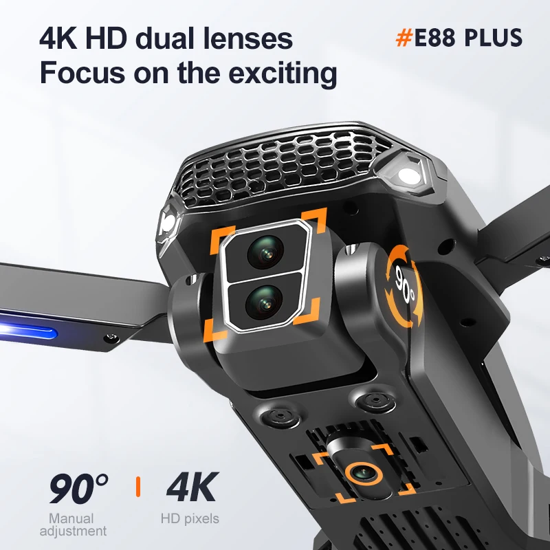 Drone Quadcopter E88 Plus baru - Drone Camera Hd ulasan dan harga