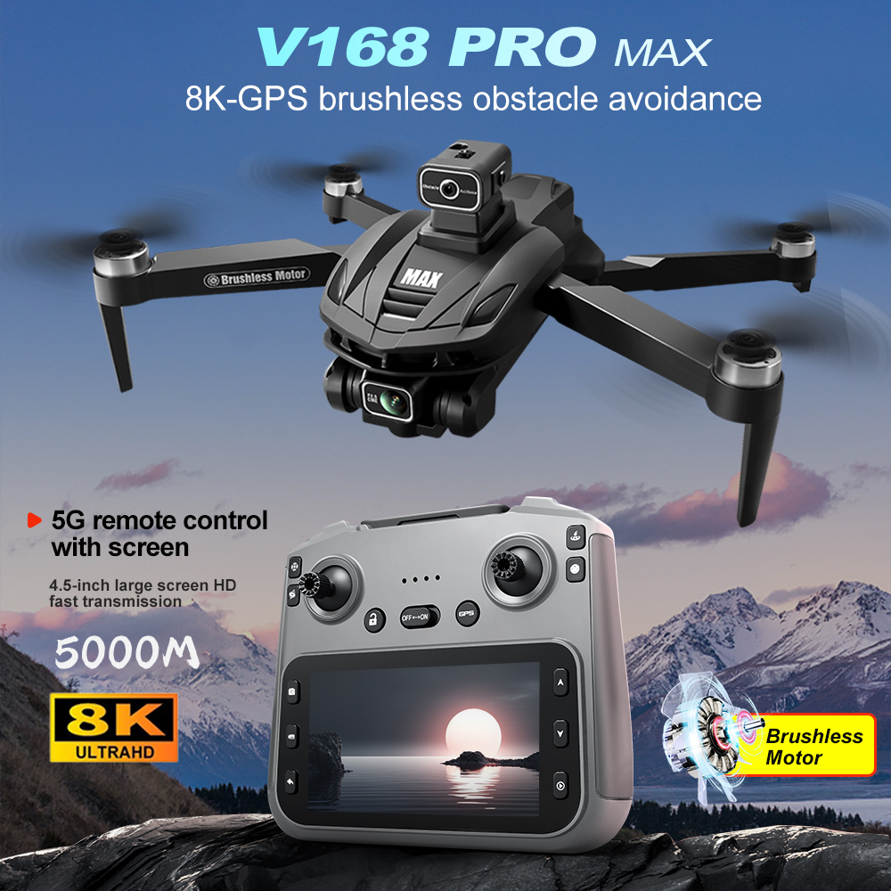 V168 PRO Max GPS Drone 8K Prof - Drone Camera 4K ulasan dan harga