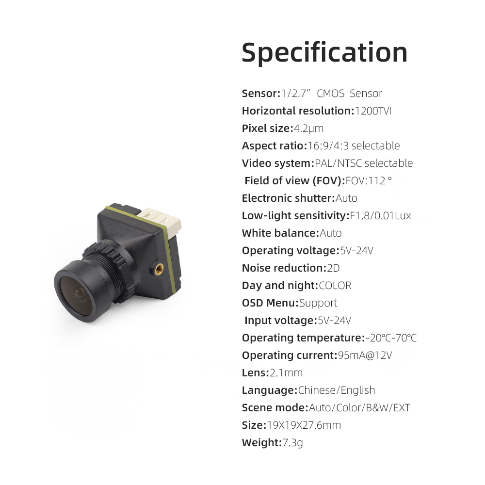 Kamera FPV HGLRC L1 1200TVL HD - Drone Camera Wide Angle ulasan dan harga