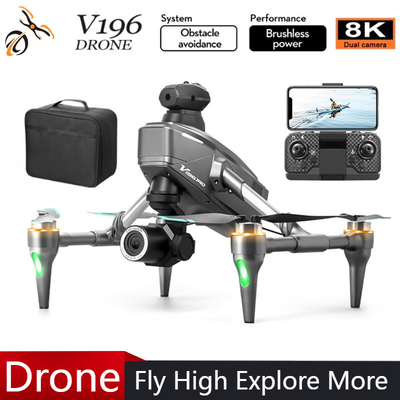 2025 V196 Drone Penghindar Rin - Drone Camera 4K ulasan dan harga