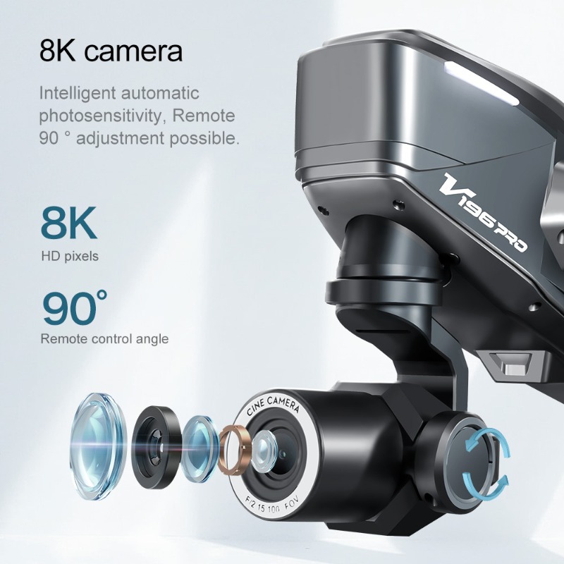 2025 V196 Drone Penghindar Rin - Drone Camera 4K ulasan dan harga