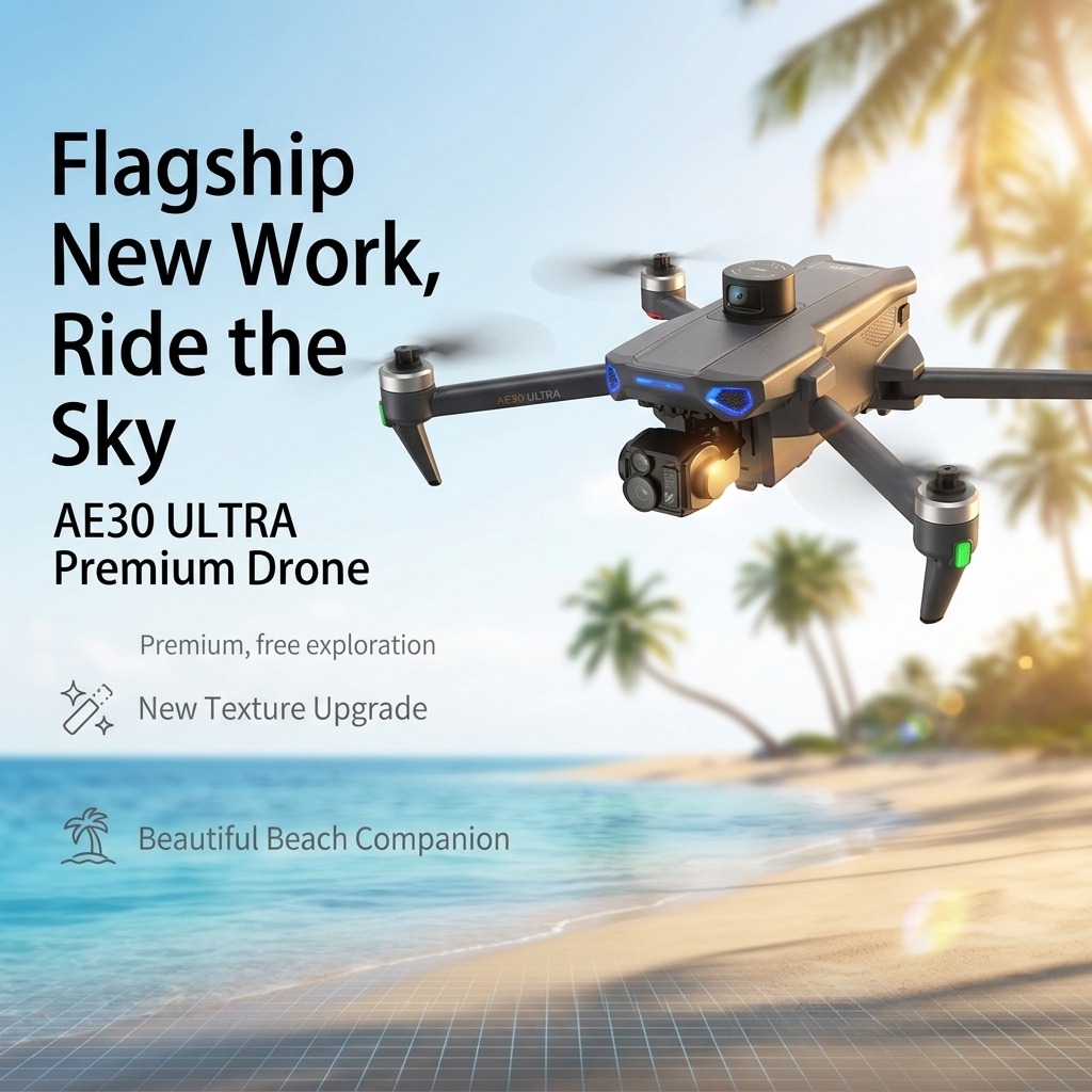 Drone GPS AE30 Ultra Baru Kame - Drone Camera With Gimbal ulasan dan harga